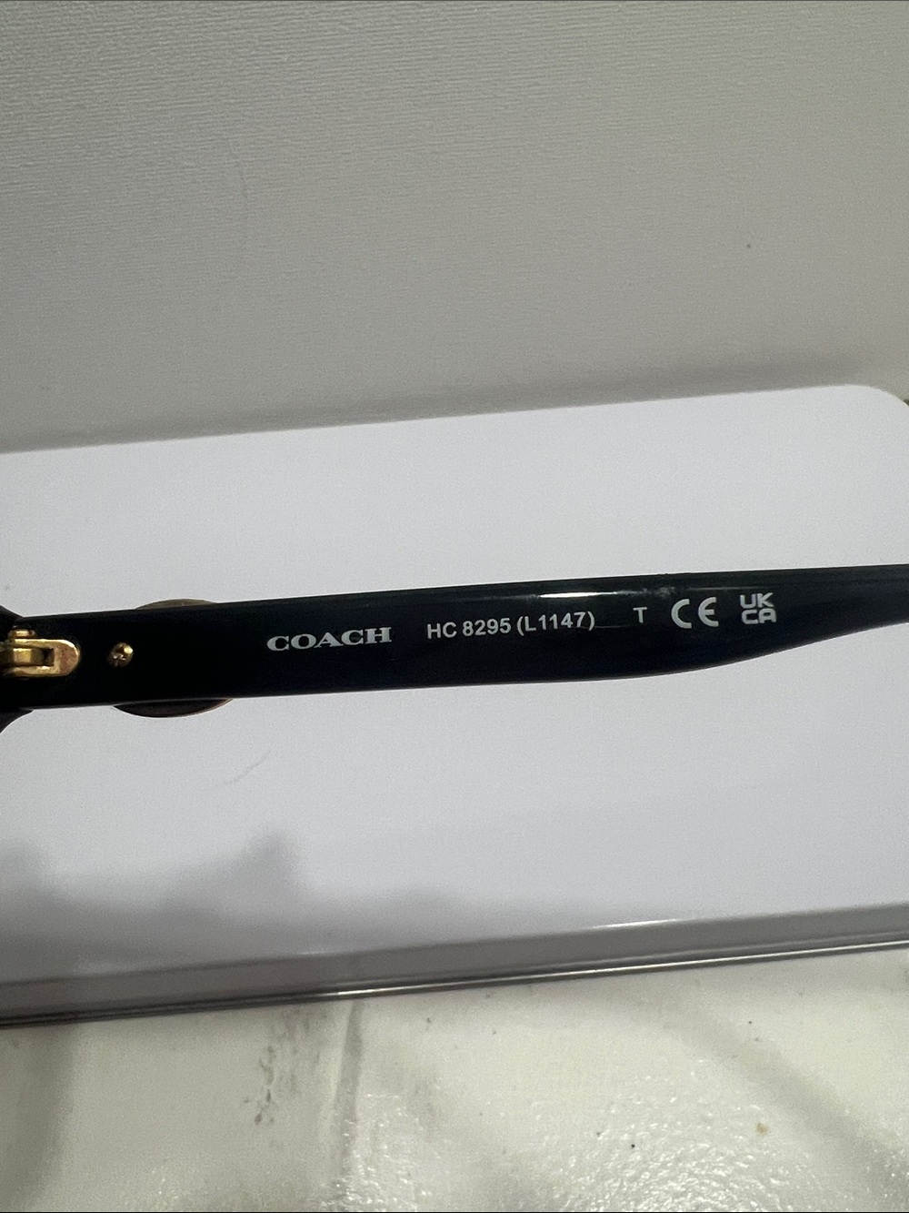Coach HC8295 Black Sunglasses Temple Arm - Coach Logo